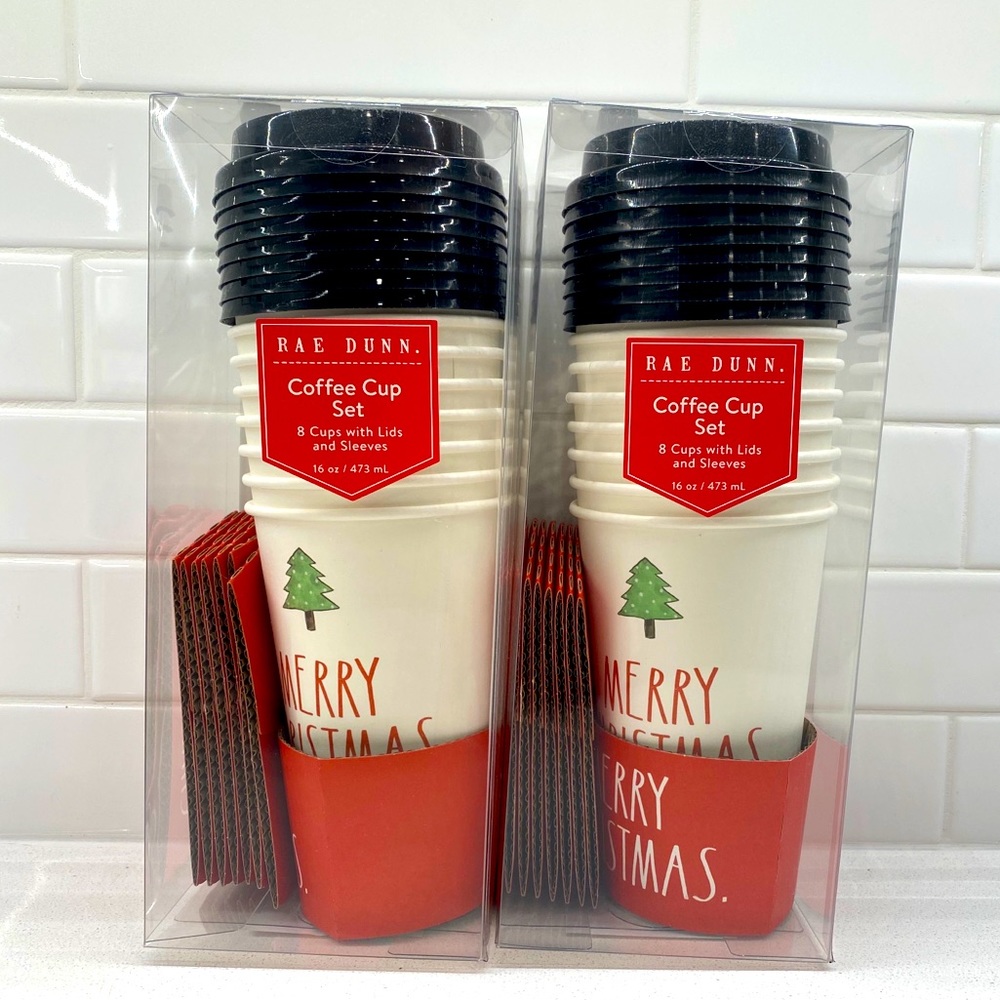Rae Dunn Christmas Coffee cup Set
